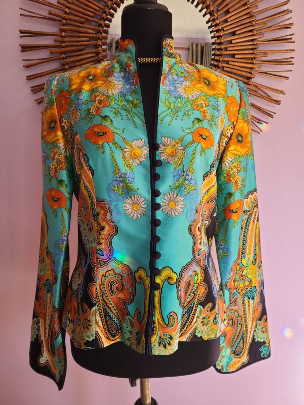 JS Collections 100% Silk Floral Jacket | Size 8 - NWOT